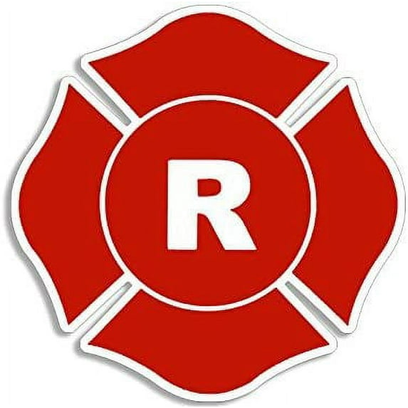 R Center Maltese Cross 3M Reflective sticker| fire Truss Decal