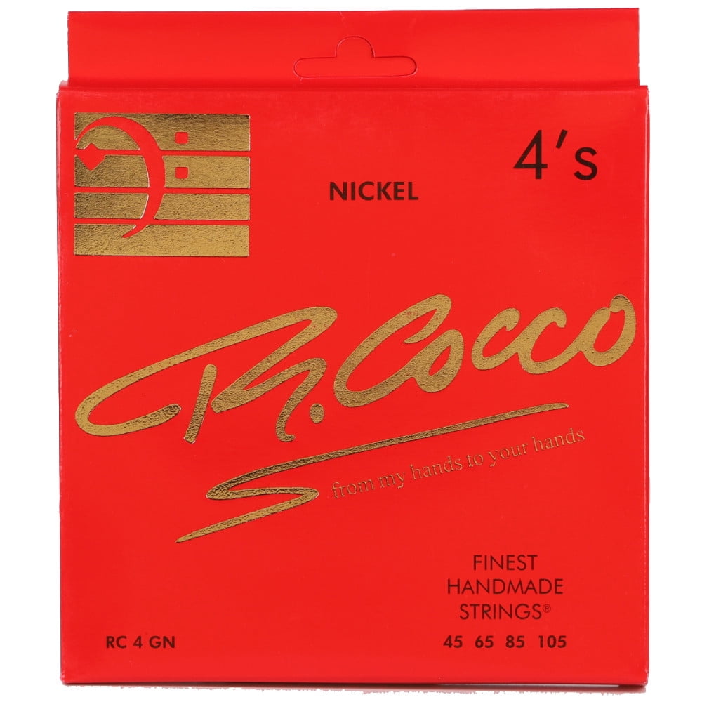 R. Cocco RC4GN Electric Bass Guitar Strings - Hand-Wound Nickel Roundwound - Italian Craftsmanship 45-105