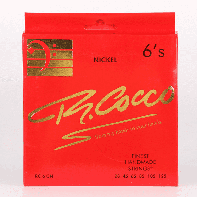 R. Cocco RC6CN Electric Bass Guitar Strings - Hand-Wound Nickel Roundwound - Italian Craftsmanship 28-125, 6-Strings