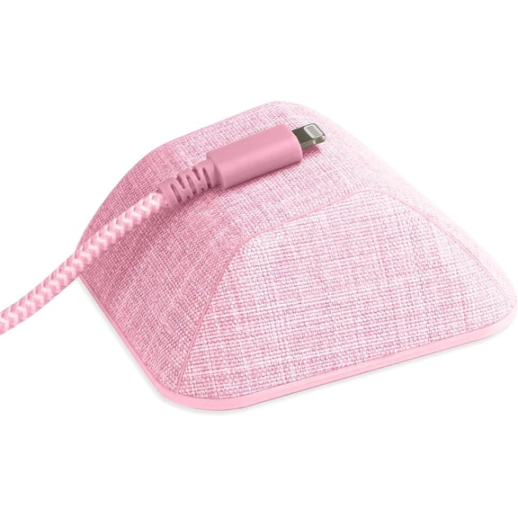 (R) Cord Holder - Organizer with Clips for Charger Management Desktop, Nightstand for USB-C + Lightning - I'm Blushing