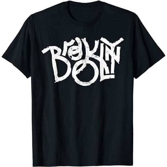 R Distressed Graffiti White Hip Hop Graphic T-Shirt