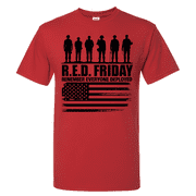 R.E.D. Friday Shirt - Remember Everyone Deployed Military Veteran Support Patriotic American Flag Graphic Tee