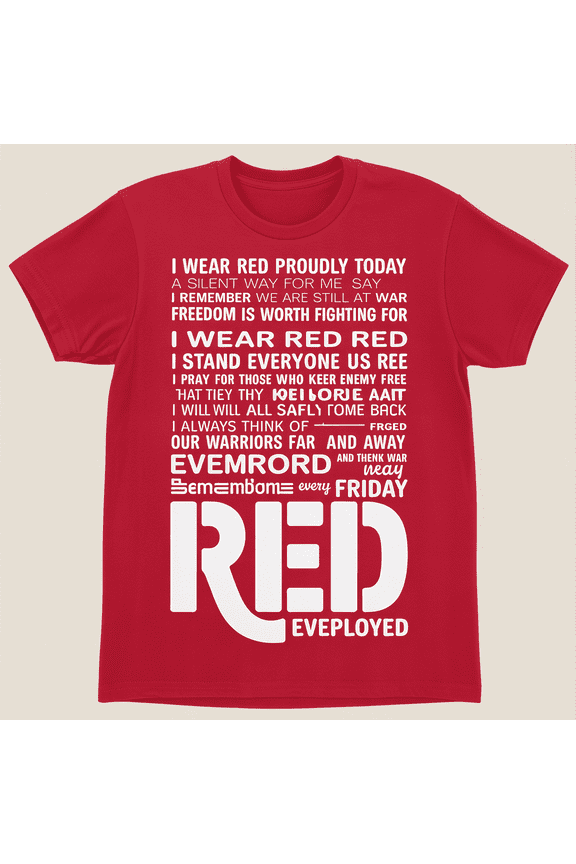 R.E.D Friday T-Shirt - Remember Everyone Deployed Military Veteran Support Patriotic Graphic Tee