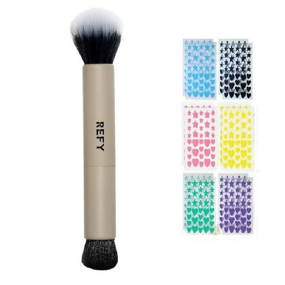 R.E.F.Y Duo Face Brush + Bonus Acne Patch (36 Pieces) Tea Tree Oil Facial Water Gel