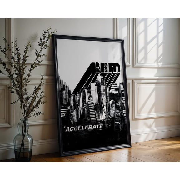 R.E.M. Accelerate Album Cover Prints Music Gifts Wall Decor Art V2, Unframed Poster