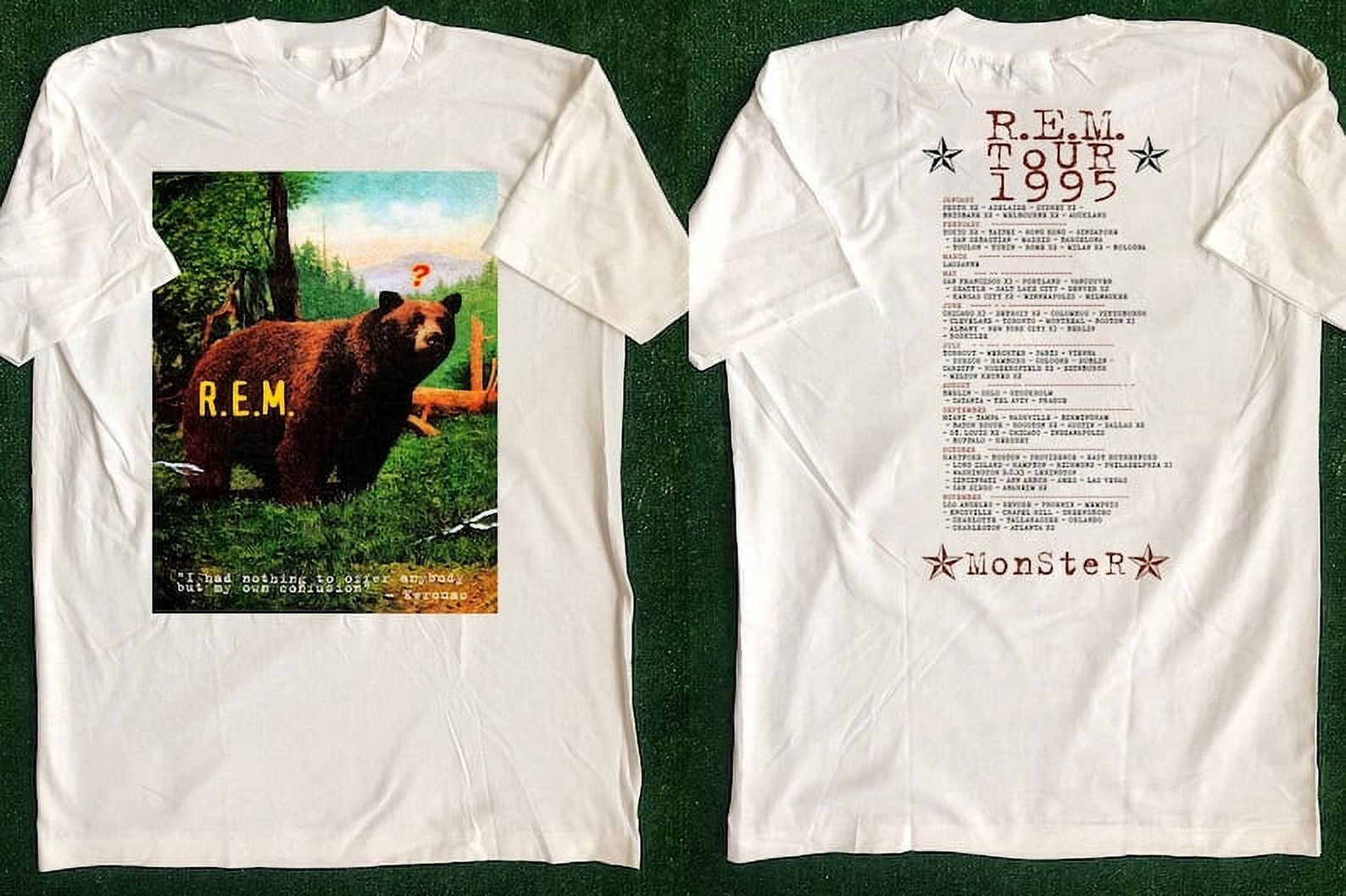R.E.M. Bear Nature Monster Concert Tour 1995 TShirt, REM Monster Tour