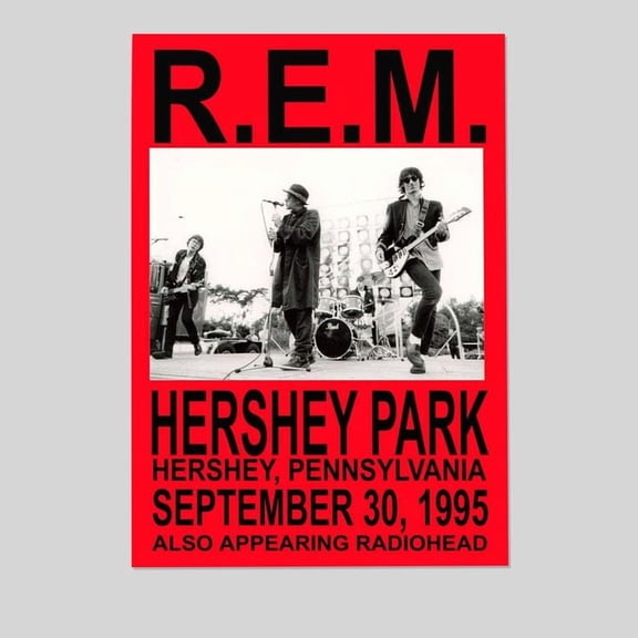 R.E.M. REPLICA HERSHEY PARK 1995 CONCERT POSTER Size 24''x36'' - Postora