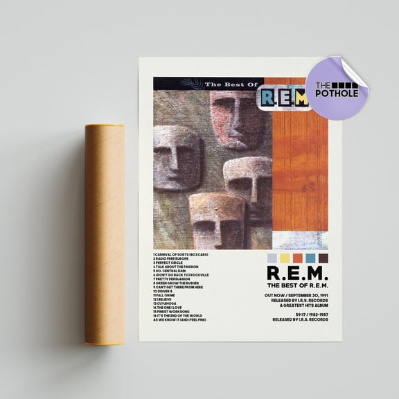 R.E.M. The Best Of R.E.M. Album Cover Poster Wall Art Print