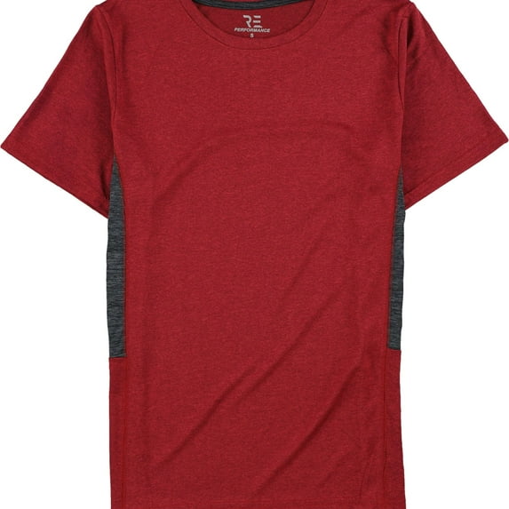 R E Performance Mens Two Tone Basic T-Shirt, Red, Small