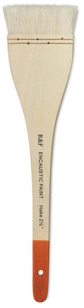 R&F Encaustic Hake Brush - Short Handle, Size 2-1/2 