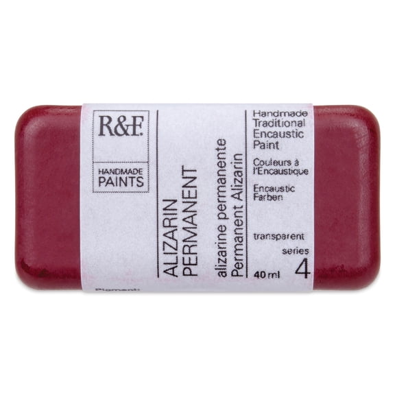 R&F Encaustic Paint Block - Alizarin Permanent, 40 ml block