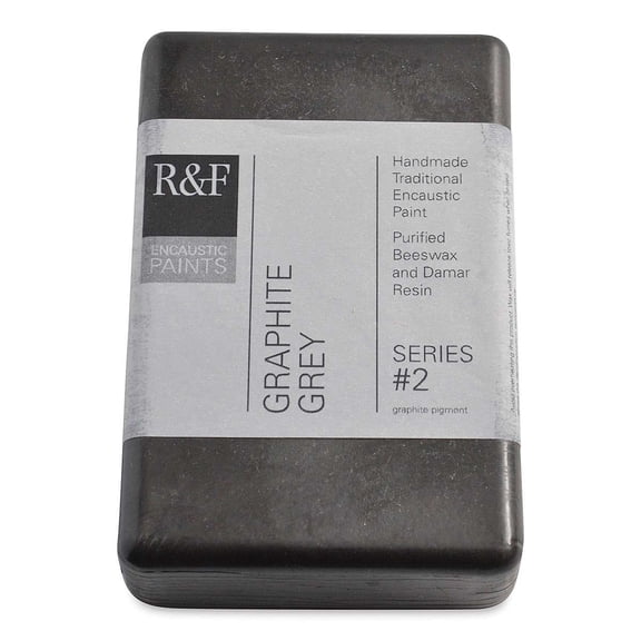 R&F Encaustic Paint Block - Graphite Gray, 333 ml block
