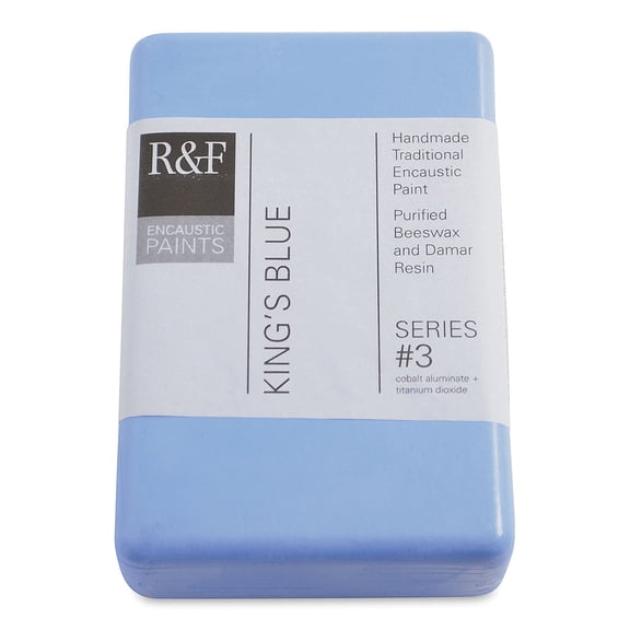 R&F Encaustic Paint Block - King's Blue, 333 ml block