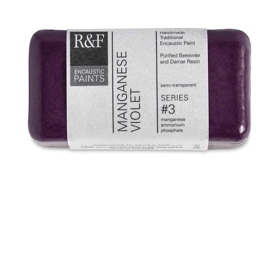 R&F Encaustic Paint Block - Manganese Violet, 40 ml block