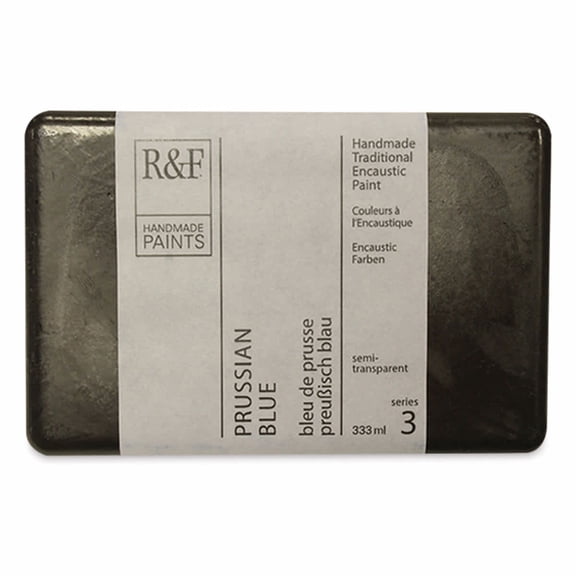 R&F Encaustic Paint Block - Prussian Blue, 333 ml, Block
