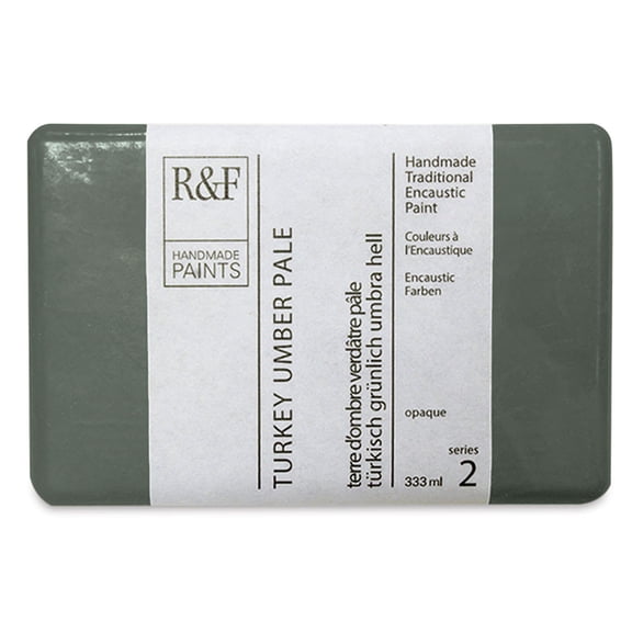 R&F Encaustic Paint Block - Turkey Umber Pale, 333 ml, Block