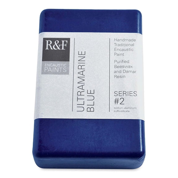 R&F Encaustic Paint Block - Ultramarine Blue, 333 ml block