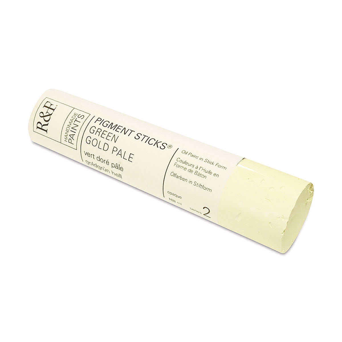 R&F Handmade Paints 222L Oil Pigment Stick 188ml Green Gold Pale