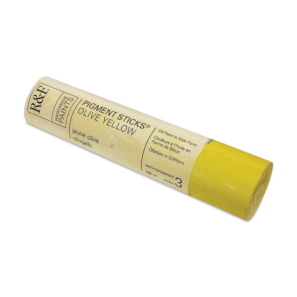 R&F Handmade Paints 223H Oil Pigment Stick 188ml Olive Yellow