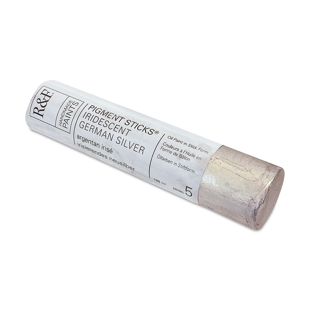 R&F Handmade Paints 2282 Oil Pigment Stick 188ml Iridescent Ger Silver