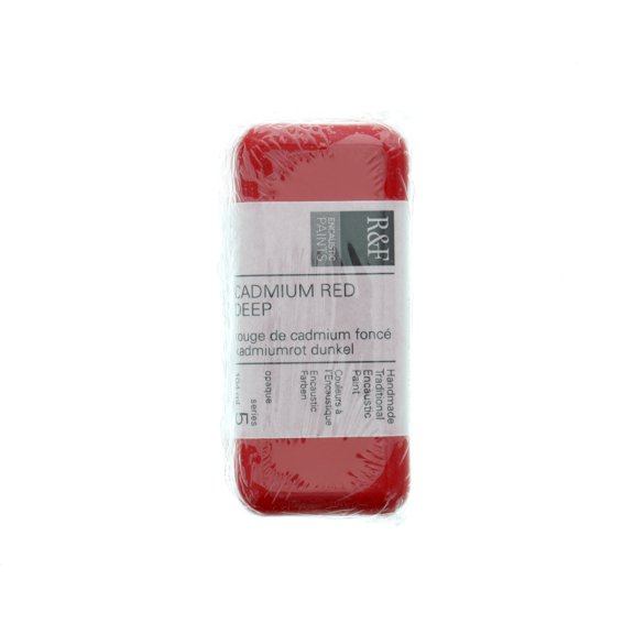 R&F Handmade Paints Encaustic Paint Cake, 104ml, Cadmium Red Deep