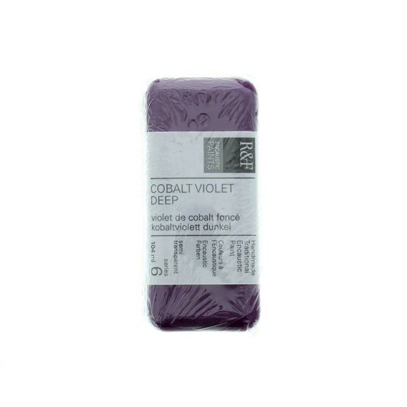 R&F Handmade Paints Encaustic Paint Cake, 104ml, Cobalt Violet Deep