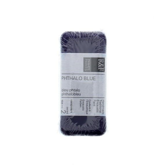 R&F Handmade Paints Encaustic Paint Cake, 104ml, Pthalo Blue