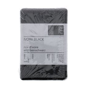 R&F Handmade Paints Encaustic Paint Cake, 333ml, Ivory Black