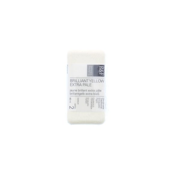 R&F Handmade Paints Encaustic Paint Cake, 40ml, Brilliant Yellow Extra Pale