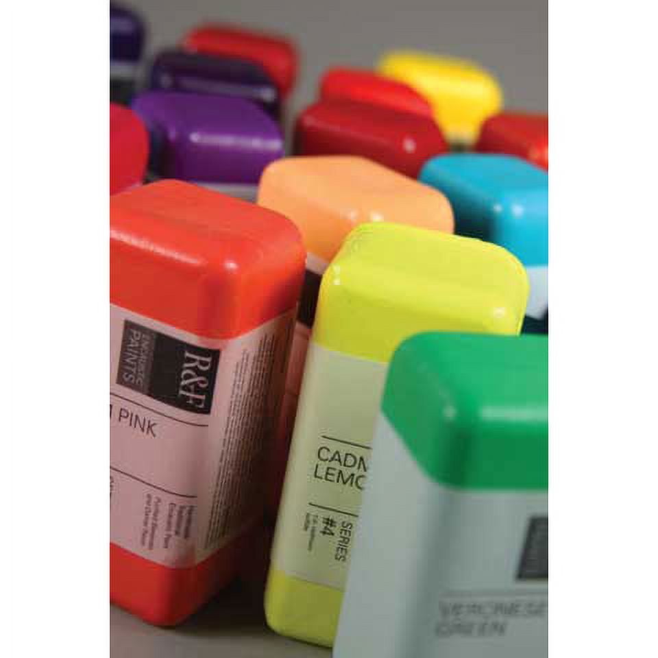 R&F Handmade Paints - Encaustic Paint Cake - 40ml Cakes - Raw Sienna