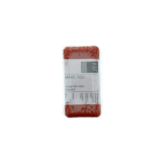 R&F Handmade Paints Encaustic Paint Cake, 40ml, Mars Red