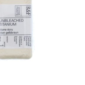 R&F Handmade Paints Encaustic Paint Cake, 40ml, Unbleached Titanium