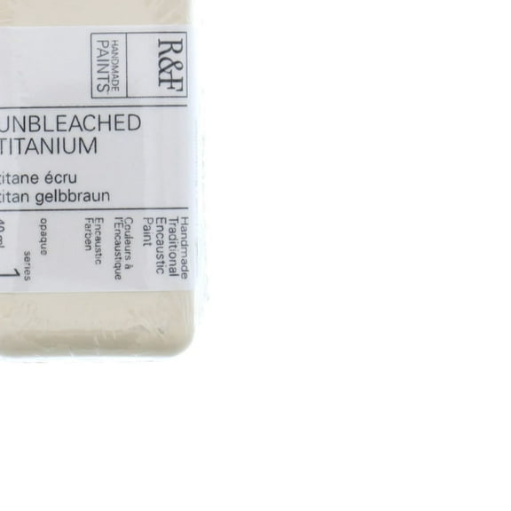 R&F Handmade Paints Encaustic Paint Cake, 40ml, Unbleached Titanium