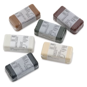 R&F Handmade Paints Encaustic Paint Cake Set, 6-Color Earth Tones Color Set