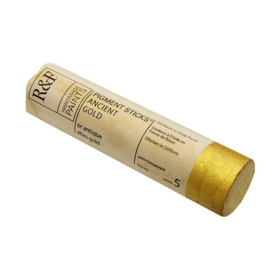 R&F Handmade Paints Pigment Stick, 100ml, Ancient Gold