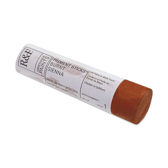 R&F Handmade Paints Pigment Stick, 100ml, Burnt Sienna