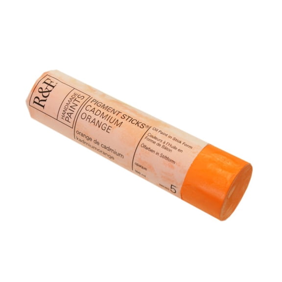 R&F Handmade Paints Pigment Stick, 100ml, Cadmium Orange