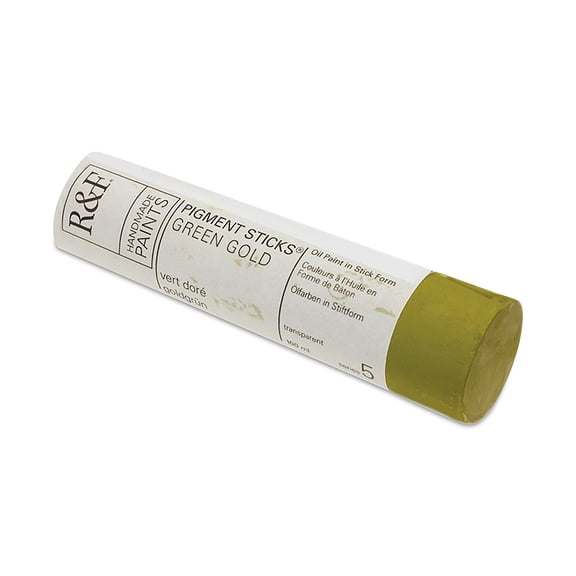 R&F Handmade Paints Pigment Stick, 100ml, Green Gold