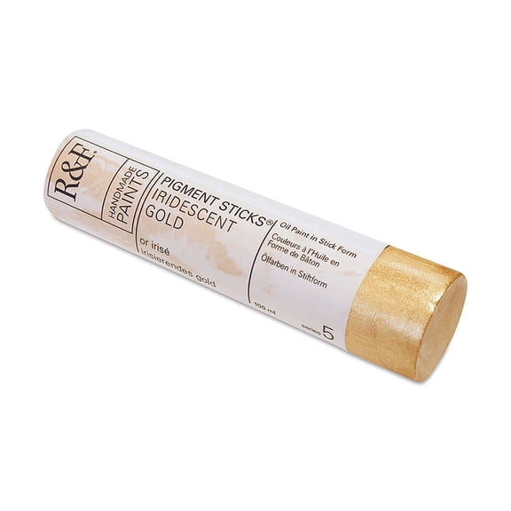 R&F Handmade Paints Pigment Stick, 100ml, Iridescent Gold