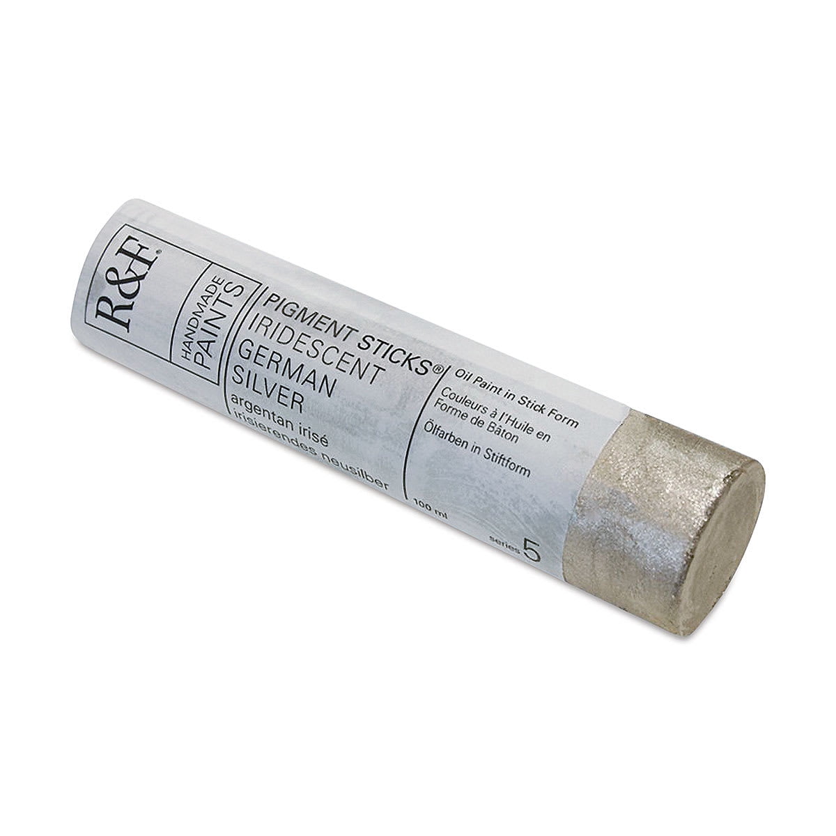 R&F Handmade Paints Pigment Stick, 100ml, Iridescent Green Silver