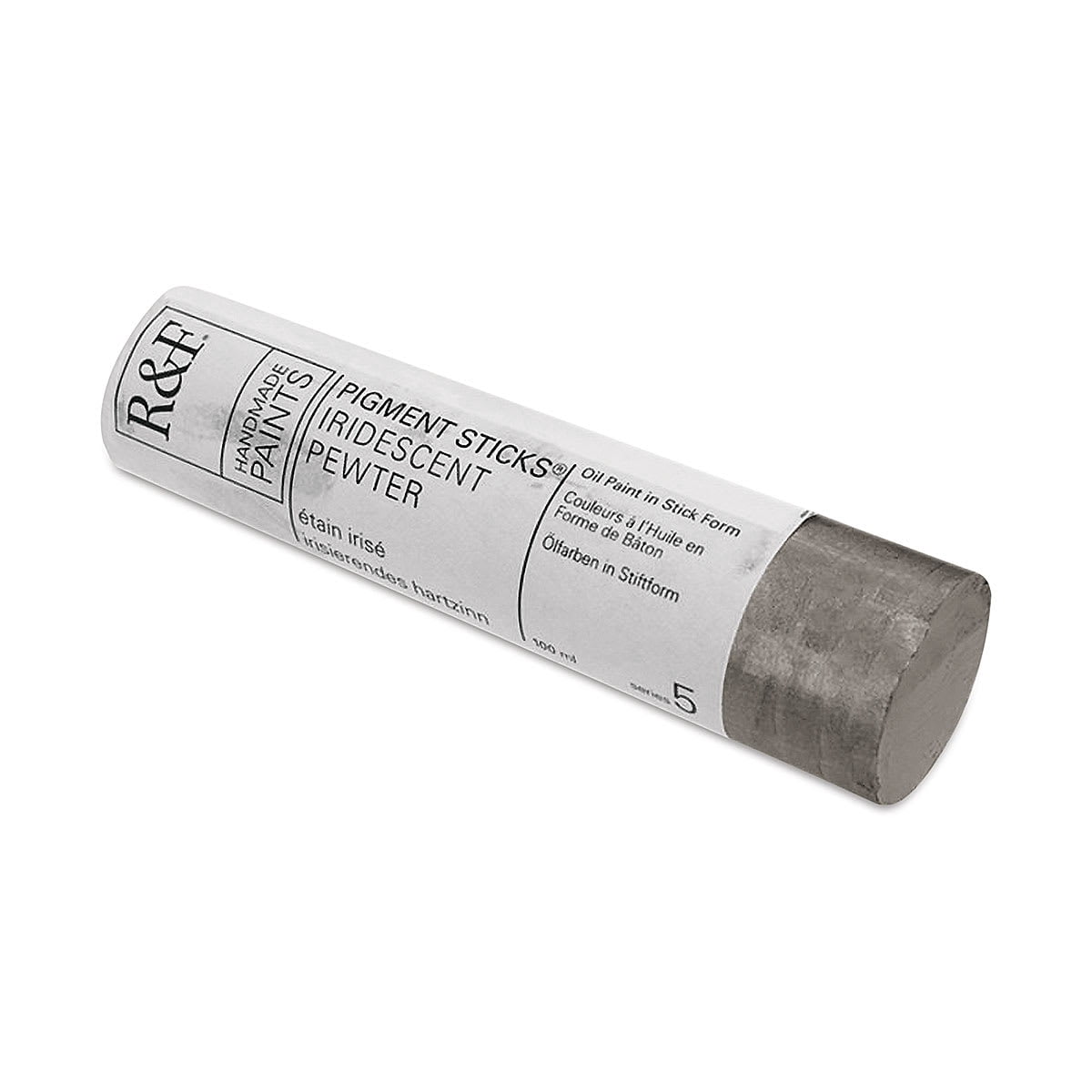 R&F Handmade Paints Pigment Stick, 100ml, Iridescent Pewter