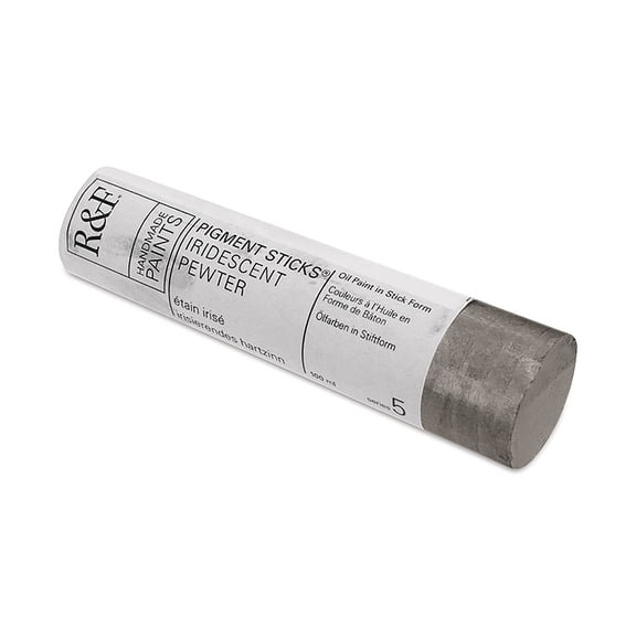 R&F Handmade Paints Pigment Stick, 100ml, Iridescent Pewter