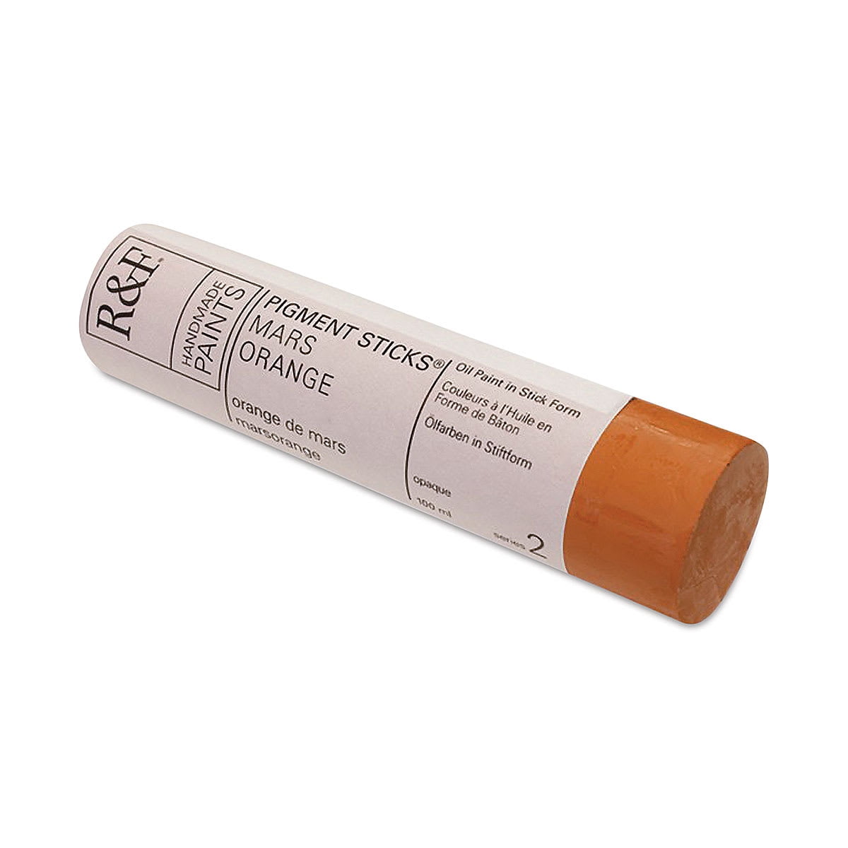 R&F Handmade Paints Pigment Stick, 100ml, Mars Orange