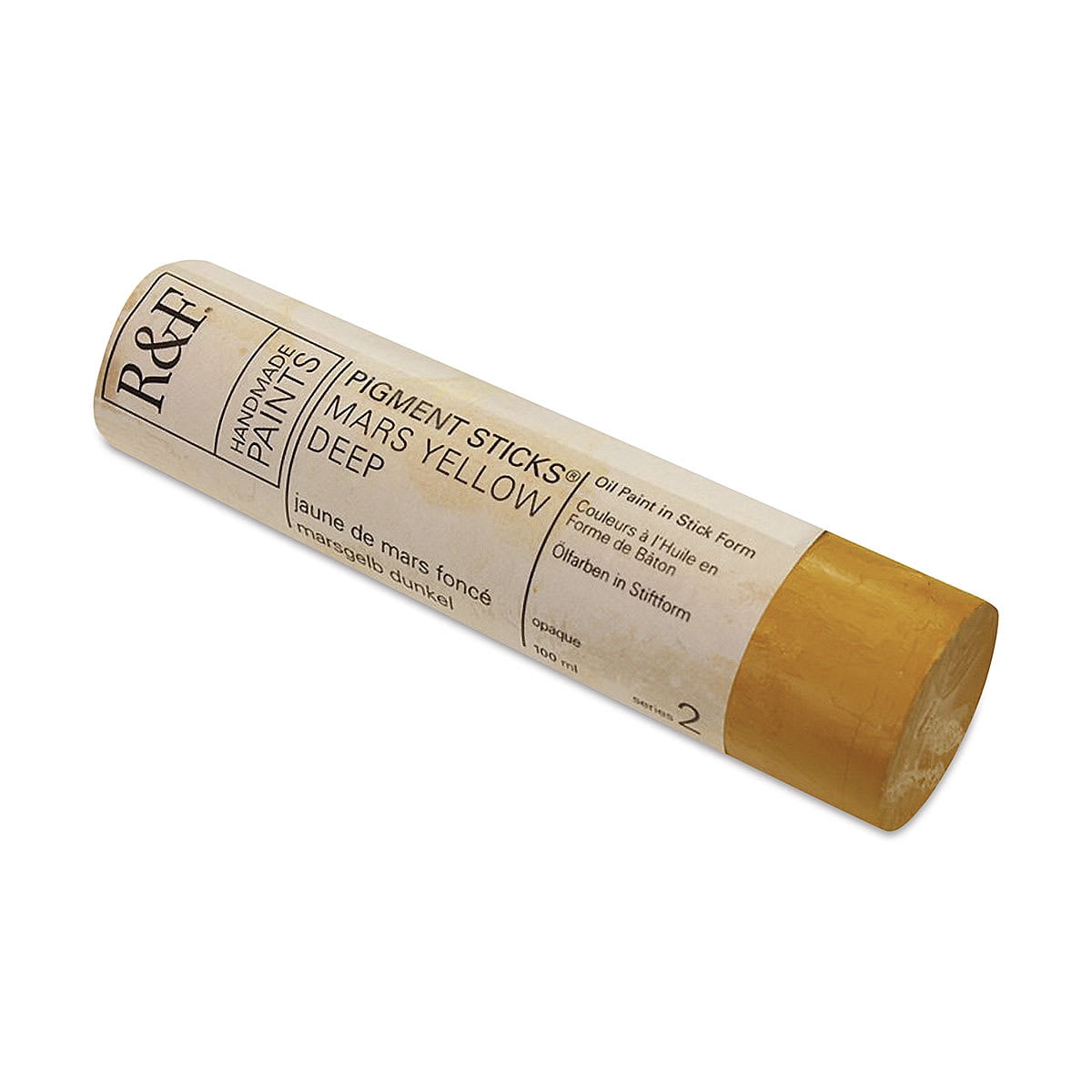 R&F Handmade Paints Pigment Stick, 100ml, Mars Yellow Deep