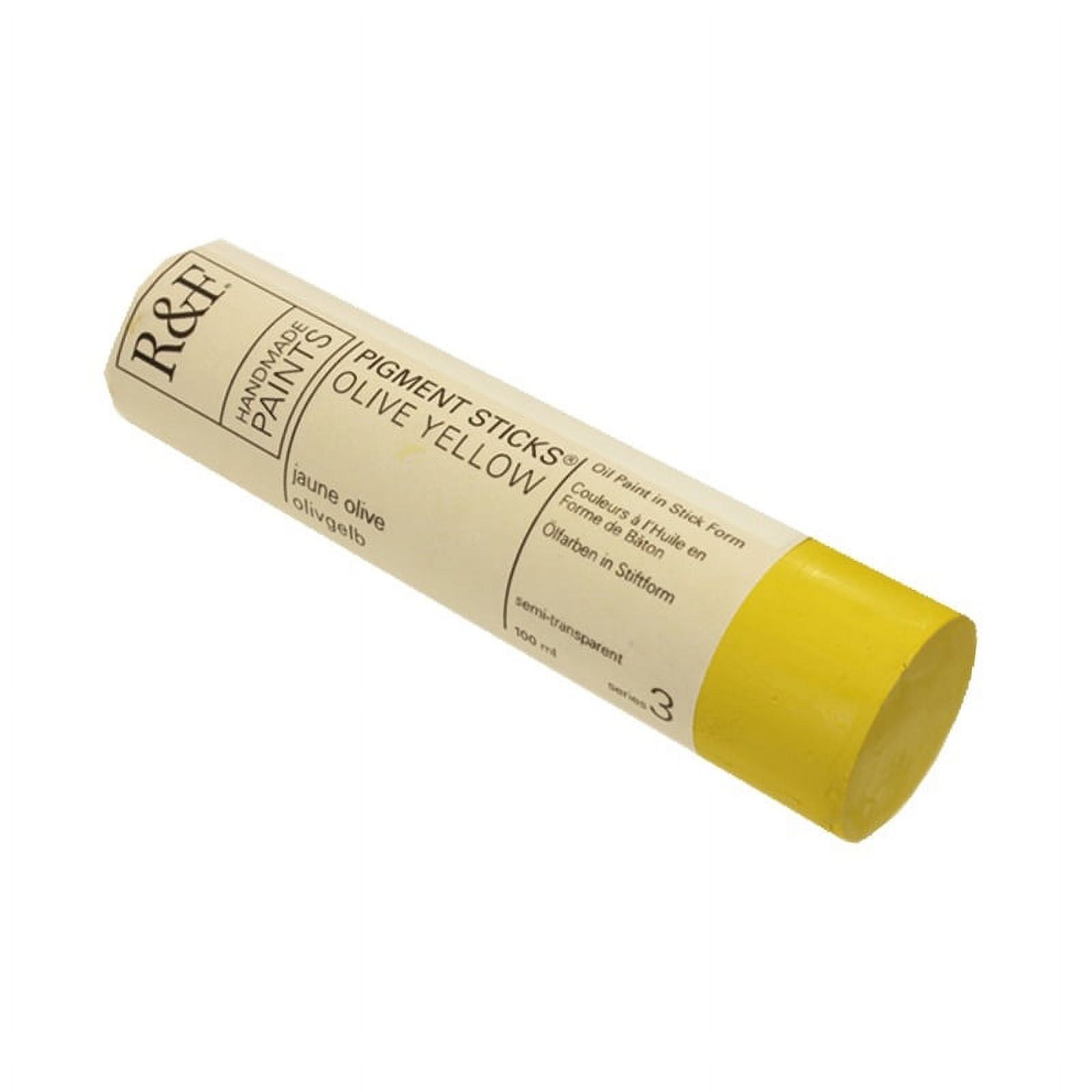 R&F Handmade Paints Pigment Stick, 100ml, Olive Yellow