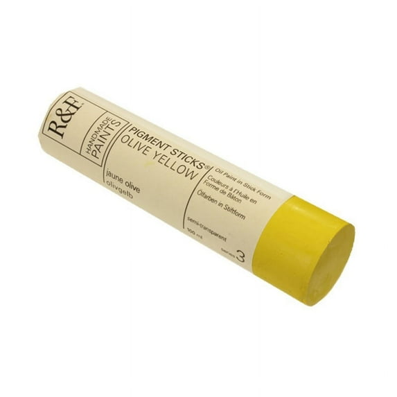 R&F Handmade Paints Pigment Stick, 100ml, Olive Yellow