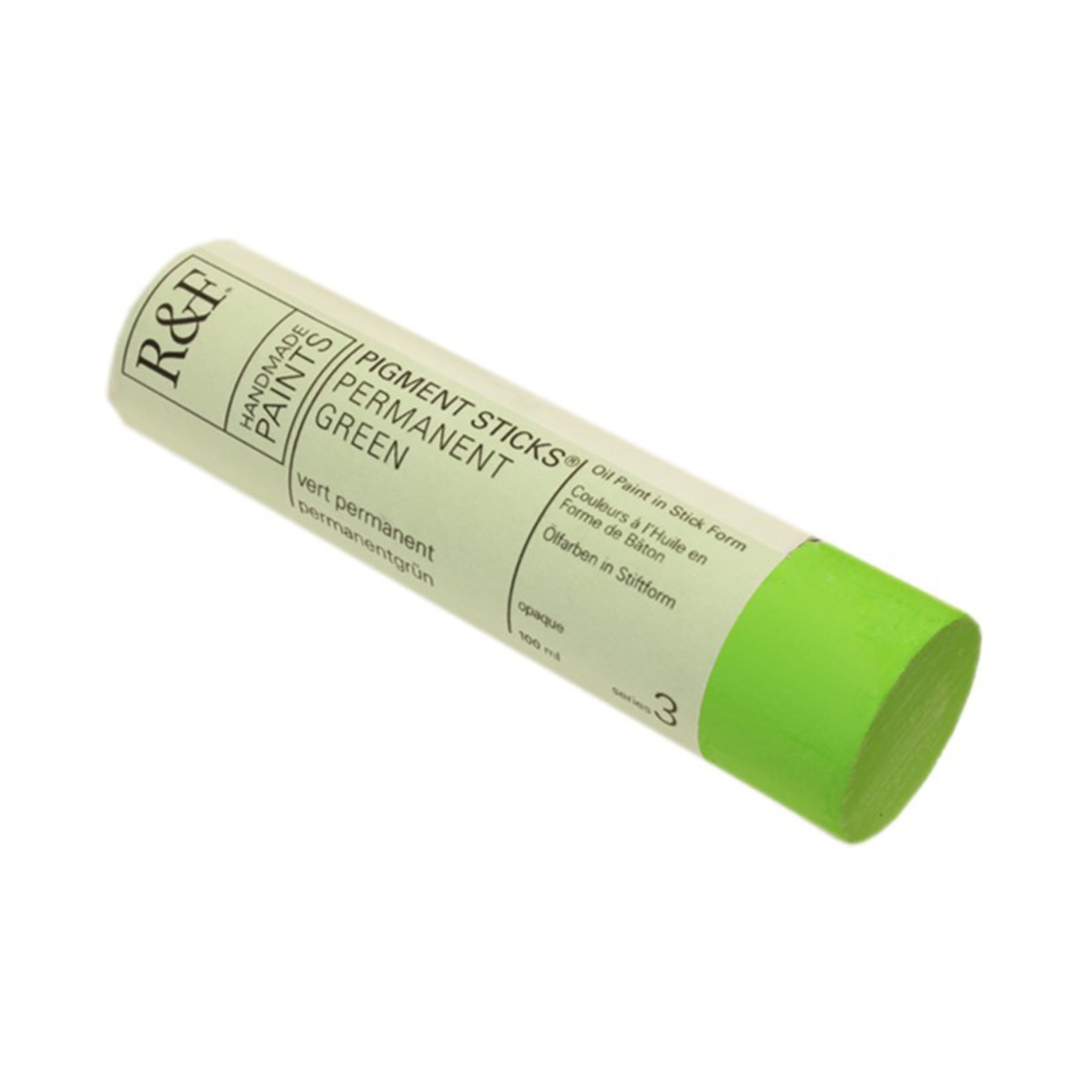 R&F Handmade Paints Pigment Stick, 100ml, Permanent Green