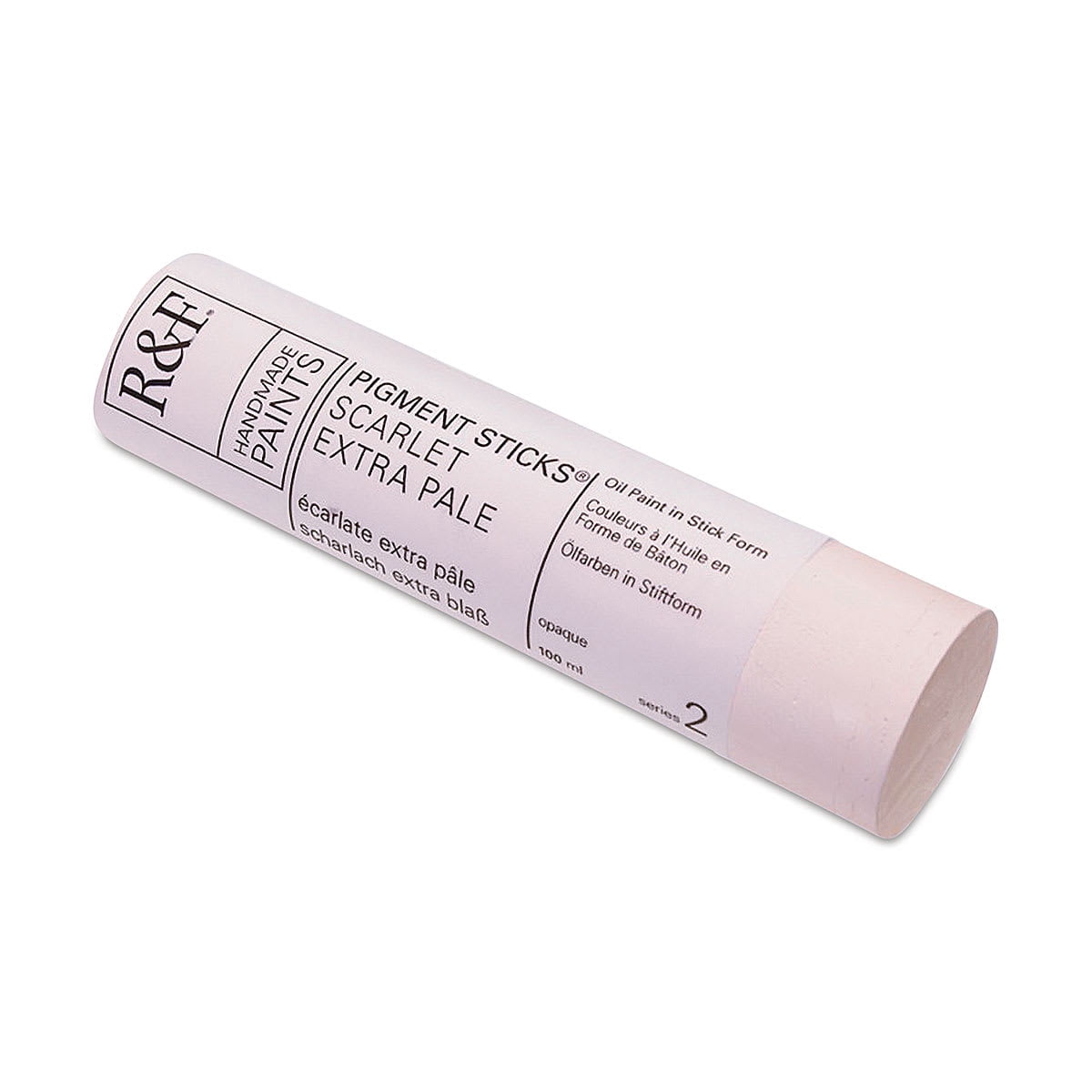 R&F Handmade Paints Pigment Stick, 100ml, Scarlet Extra Pale