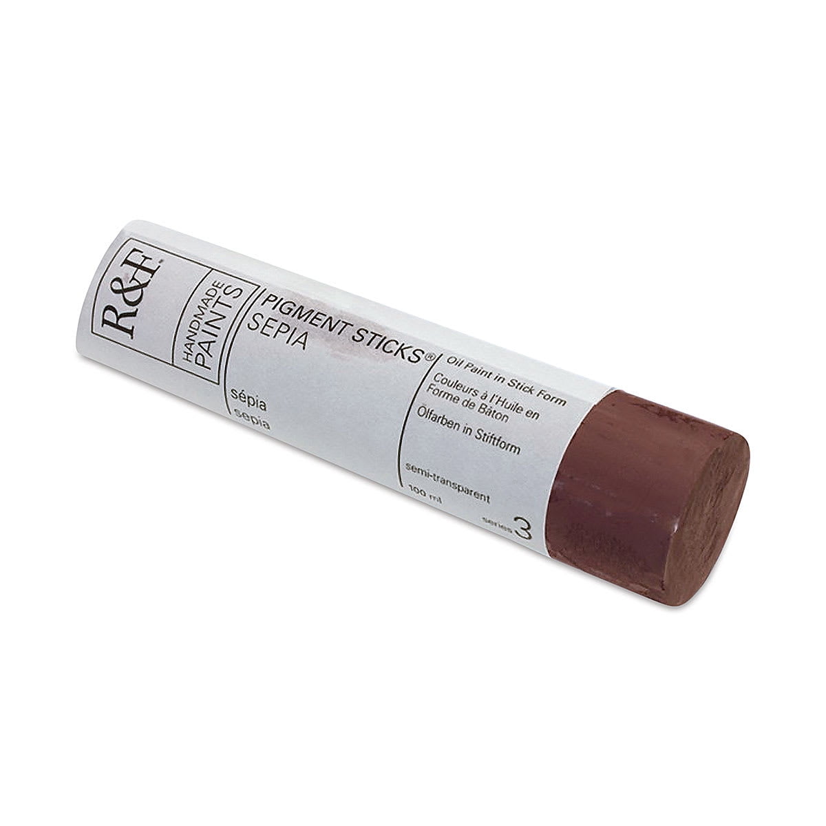 R&F Handmade Paints Pigment Stick, 100ml, Sepia
