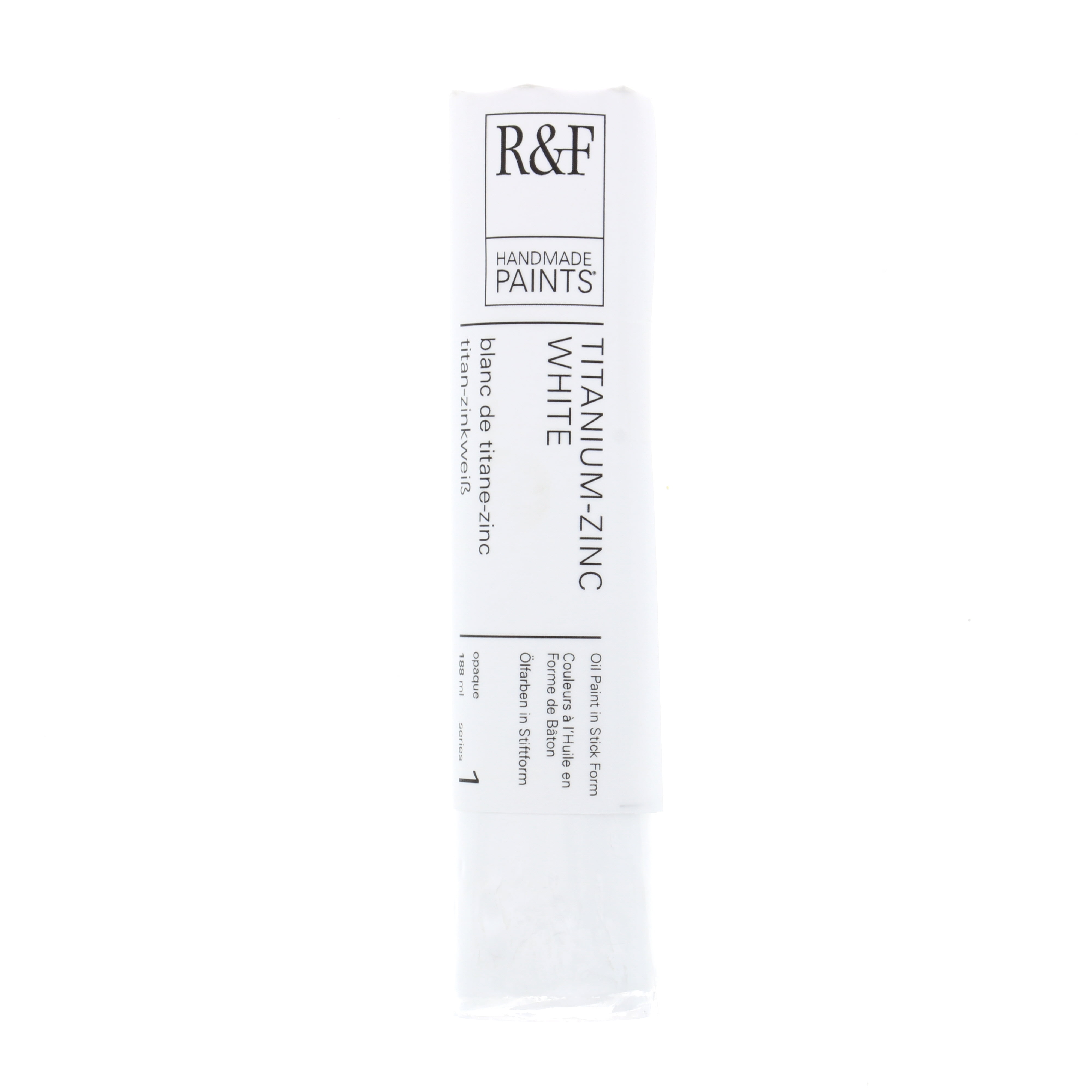 R&F Handmade Paints Pigment Stick, 188ml, Titanium Zinc White